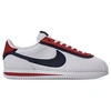 NIKE NIKE MEN'S CORTEZ BASIC SE CASUAL SHOES IN WHITE / RED SIZE 11.0 LEATHER,2451731