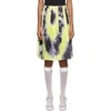 PRADA GREEN & PURPLE TIE-DYE SKIRT