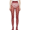 FENDI FENDI BURGUNDY FOREVER FENDI TIGHTS