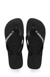 Havaianas Brasil Logo Man Flip Flops In Citrus Yellow/ Citrus Yellow