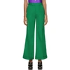 GUCCI GUCCI GREEN WOOL ANKLE TROUSERS