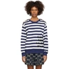 GUCCI GUCCI NAVY AND WHITE GUCCI POUR LA COTE DAZUR SWEATSHIRT