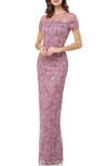 JS COLLECTIONS SEQUIN LACE GOWN,866648