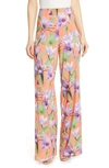 ALICE AND OLIVIA ATHENA FLORAL CLEAN WIDE LEG PANTS,CC904P89102