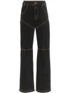 TELFAR TELFAR CONTRAST STITCH BOOTCUT JEANS - 蓝色