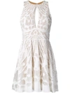 ZUHAIR MURAD LACE EMBROIDERED MINI DRESS
