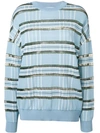 CHRISTIAN WIJNANTS STRIPED SHEER PANELLED JUMPER