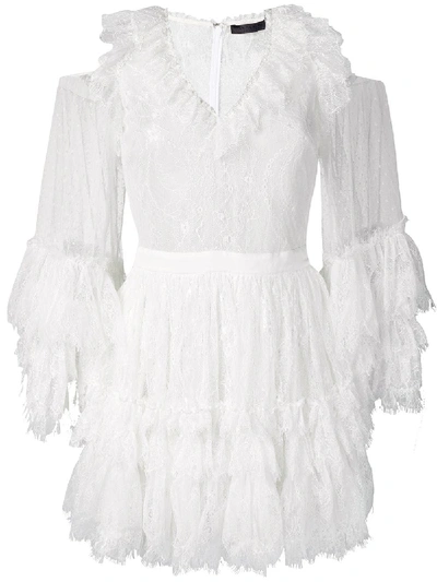 Amen Ruffle Dress - 白色 In White