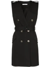 GIVENCHY GIVENCHY BELTED DOUBLE BREASTED DRESS - BLACK