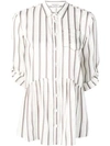 BRUNELLO CUCINELLI STRIPED FLARED SHIRT