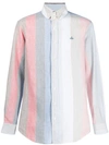 VIVIENNE WESTWOOD ORB EMBROIDERY STRIPED SHIRT