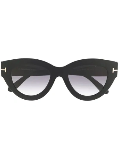 Tom Ford Eyewear 猫眼框太阳眼镜 - 黑色 In Black