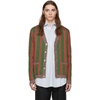 GUCCI RED WOOL HORSEBIT CARDIGAN