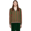 GUCCI GUCCI RED WOOL HORSEBIT jumper