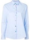 PS BY PAUL SMITH PS PAUL SMITH MULTICOLOURED BUTTON SHIRT - BLUE