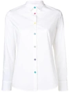 PS BY PAUL SMITH PS PAUL SMITH MULTICOLOURED BUTTON SHIRT - 白色