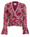 Alexis Stacia Printed Wrap Top In Pink