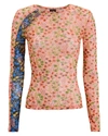 ATLEIN Floral Stretch Racing Top,T73192-TN82-C0398