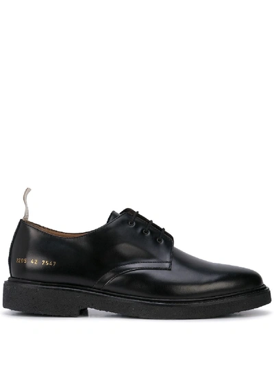 Common Projects 对比提鞋带牛津鞋 - 黑色 In Black