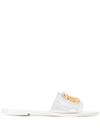 Valentino Garavani V Monogram Pvc Slides In White