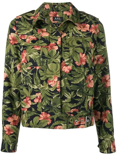 Apc A.p.c. Flower Shirt Jacket - 蓝色 In Blue