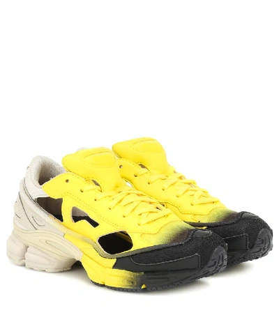 Adidas Originals Adidas Black, Yellow And Beige X Raf Simons Replicant Ozweego Sock Pack Sneakers - 黄色 In Multicoloured