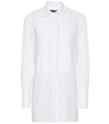 ALEXA CHUNG LACE-TRIMMED COTTON POPLIN SHIRT,P00370474