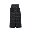 ALEXA CHUNG JACQUARD WOOL-BLEND SKIRT,P00370475