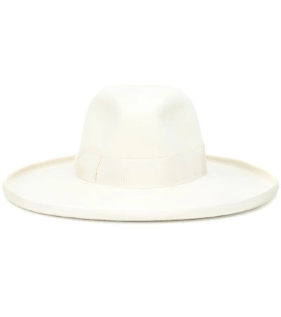 Gucci Aurora Rabbit-felt Fedora Hat In White