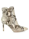 GIANVITO ROSSI WOMEN'S LEVY PYTHON ANKLE BOOTS,0400010496163