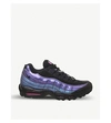 Nike Air Max 95 Premium Sneakers In Black Laser Fuchsia