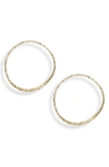 Argento Vivo Hammered Oval Medium Hoop Earrings In Gold