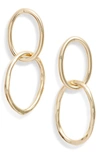 ARGENTO VIVO HAMMERED OVAL LINK EARRINGS,116154