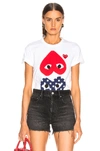 Comme Des Garçons Play Comme Des Garcons Play Play Polka Dot Cotton T-shirt In White