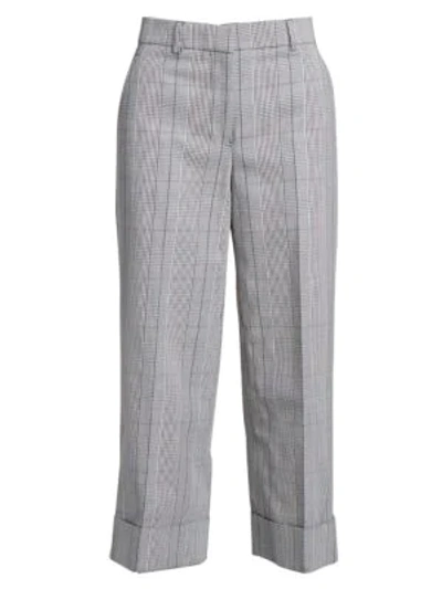 Thom Browne Cropped Sack Trousers In Black White