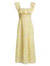 ZIMMERMANN Goldie Ruffled Floral Linen Maxi Dress