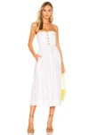FREE PEOPLE FREE PEOPLE LILAH PLEATED TUBE DRESS IN WHITE.,FREE-WD1598