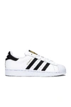 Adidas Originals Superstar 82 Faux-leather Sneakers In White & Black
