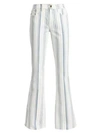 FRAME Le High Striped Flare Jeans
