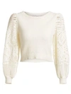 A.L.C Sandra Crochet Cotton Knit Top