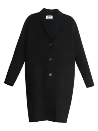 Acne Studios Wool & Cashmere Coat In Black