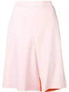 Y/project Contrast Lining Skirt In Pink