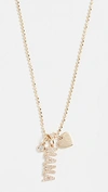 EF COLLECTION 14K DIAMOND MAMA CHARM NECKLACE