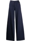 RED VALENTINO WIDE-LEG FLARED TROUSERS