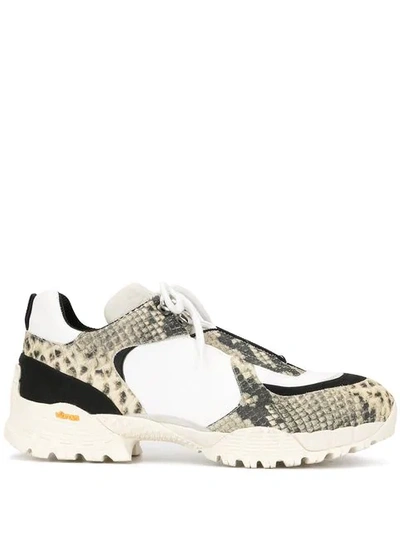 Alyx Snake Print Effect Trainers In 063 Black/cream