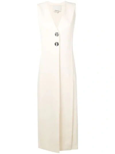 3.1 Phillip Lim / フィリップ リム Button-embellished Twill Vest In White