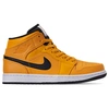 NIKE MEN'S AIR JORDAN 1 MID RETRO BASKETBALL SHOES IN YELLOW SIZE 13.0 LEATHER BY NIKE,2448238