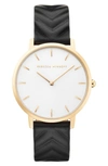 REBECCA MINKOFF MAJOR EMBOSSED LEATHER WATCH, 35MM,2200317