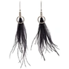 ANN DEMEULEMEESTER ANN DEMEULEMEESTER SSENSE EXCLUSIVE BLACK OSTRICH EARRINGS