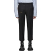 RAF SIMONS RAF SIMONS BLACK WOOL TURN-UP TROUSERS